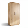 Wooden wardrobe with ribbed doors 80 x 40 x 180cm suitable for storage