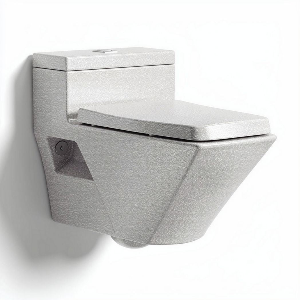 Wall-mounted toilet bowl in minimalist design grey color 70 x 40 x 40cm